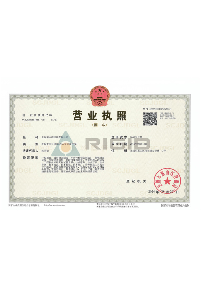 Reguid Intelligent Business License ၏ မိတ္တူ
